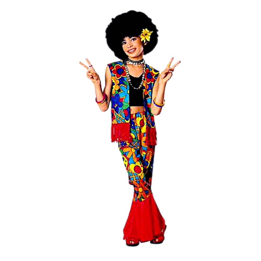 HIPPIE FLOWER POWER COSTUME - Picture 8 of 14